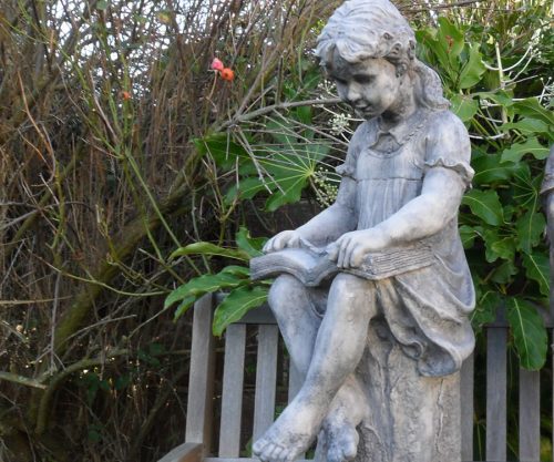 summer girl statue
